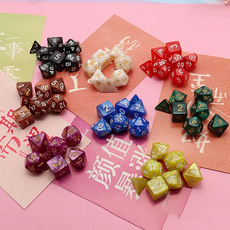 7 قطعة مجموعات النرد 16 مللي متر النرد 6 وجوه أرقام مكعبات ل Dnd مجموعة 6 وجوه النرد STZ02 #6