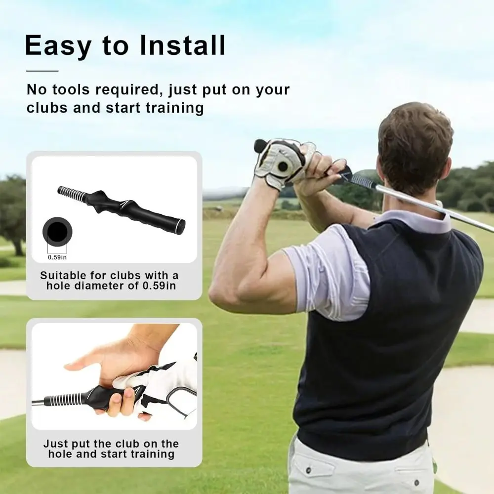 New Right-Handed Golf Swing Training Grip Left-Handed Universal Golf Trainer Grip Black Golf Grip Children Teenagers