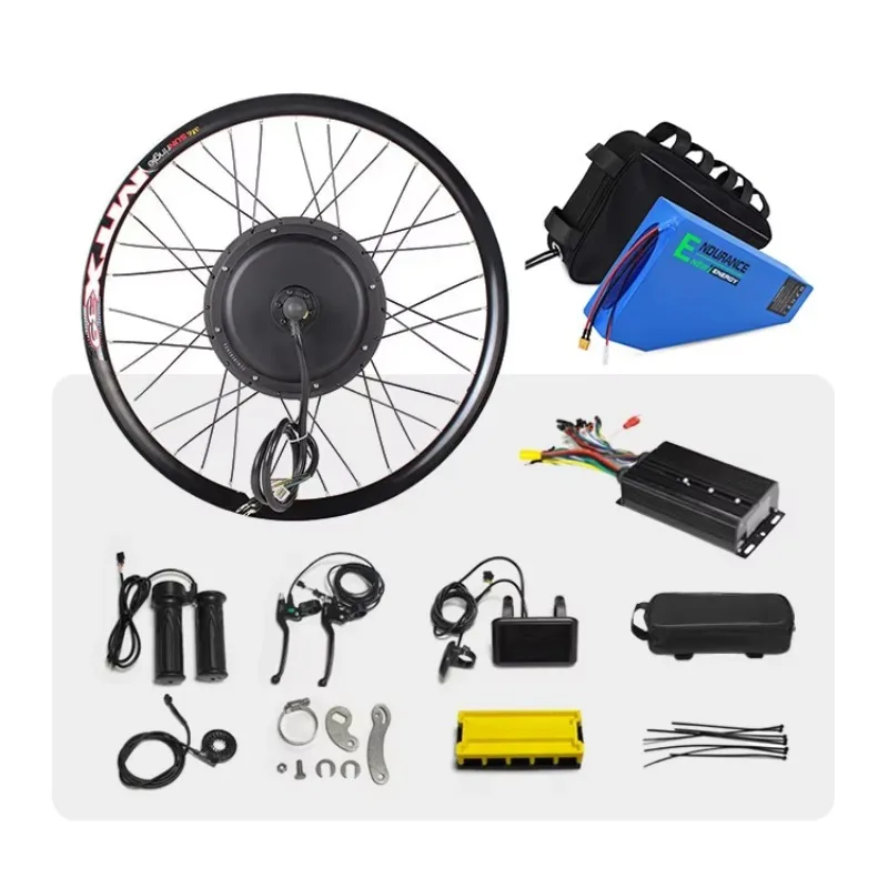 

High Power 72V 3000W Brushless Hub Motor Motorcycle E Bike Conversion Kit 20Ah 30Ah Triangle Battery LCD