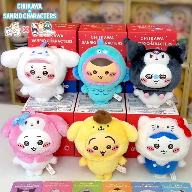 

Плюшевый брелок Chii x Sanrio Characters: Усаги, Момонга, Хачиварэ, Фурухонья, Кани, Куриманьжу — милый аниме-подвесок, кукла-игрушка, подарок