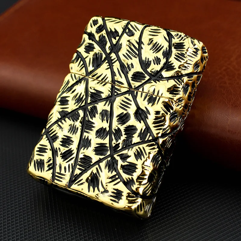 

Solid Copper ZORRO Lighter Heavy Armor Tang Grass Design Bold Creative Windproof Gift Option