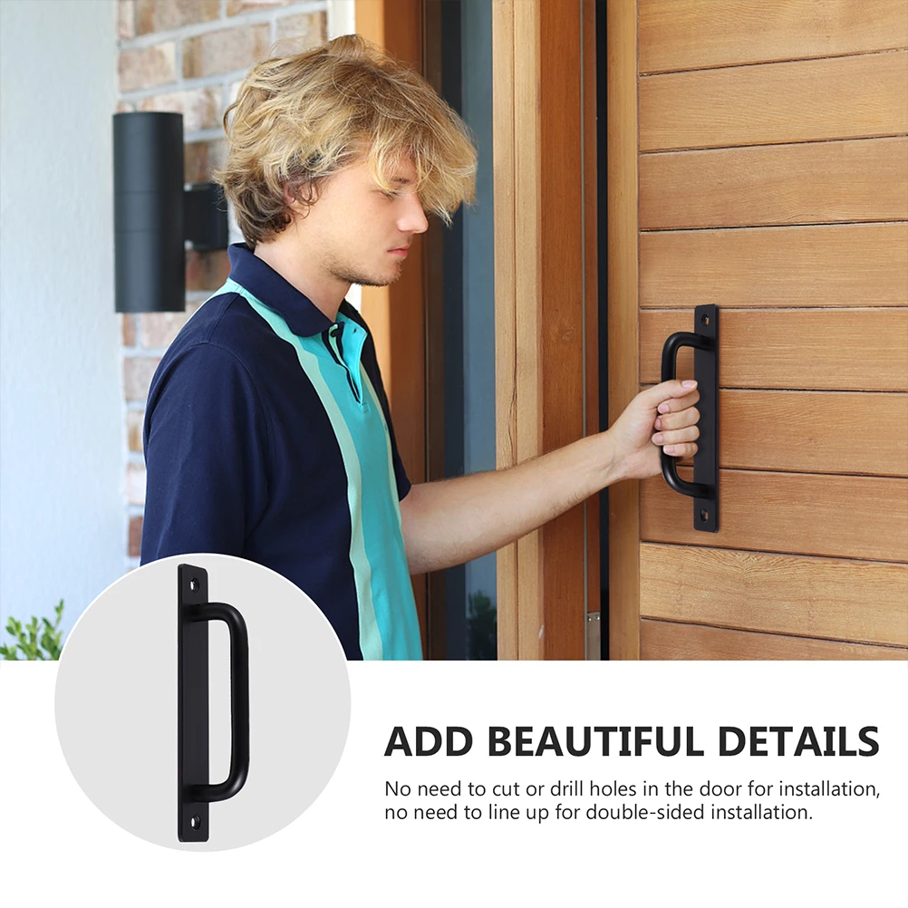 

Handle Aluminum Alloy Barn Door Hardware Push Pull Handle for Wood Doors Sliding Door Furniture Accessories Garage Exterior