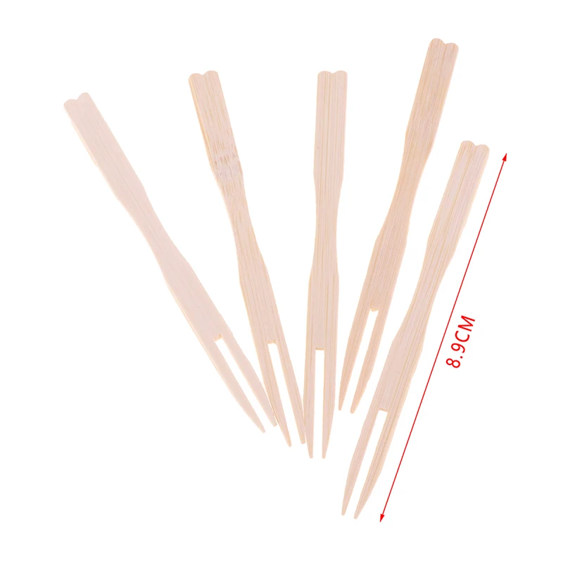 100 قطعة المتاح الخيزران التموين الشوك الفاكهة عصا إصبع الغذاء اختيار aperitif يختار فاتح الشهية #6