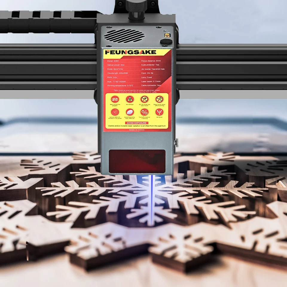 Laser Module Optical Power 40W 8 Diode With Air Assist Laser Head For Engraver Machine Wood Engraving Cutter Acrylic
