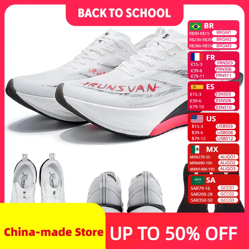 IRUNSVAN Carbon Plate Running Shoes with Stable Cushioning A