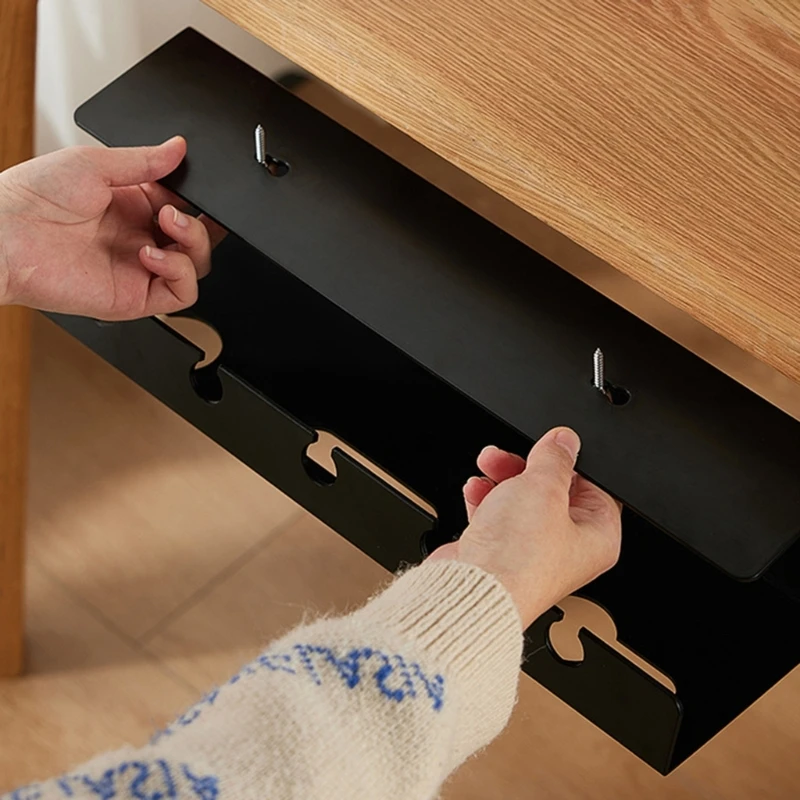 Under Desk Wire Storage Rack Under Desk Cable Organizers Wire Cable Tray Cable Management Under Table Storage Rack H8WD