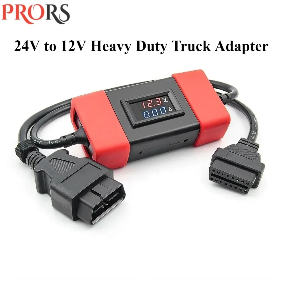 Newest 24V To 12V Cable Heavy Duty Truck Diesel Adapter Cable Tools for Thinkdiag OBD2 Scanner Cable Launch X431 Truck Converter