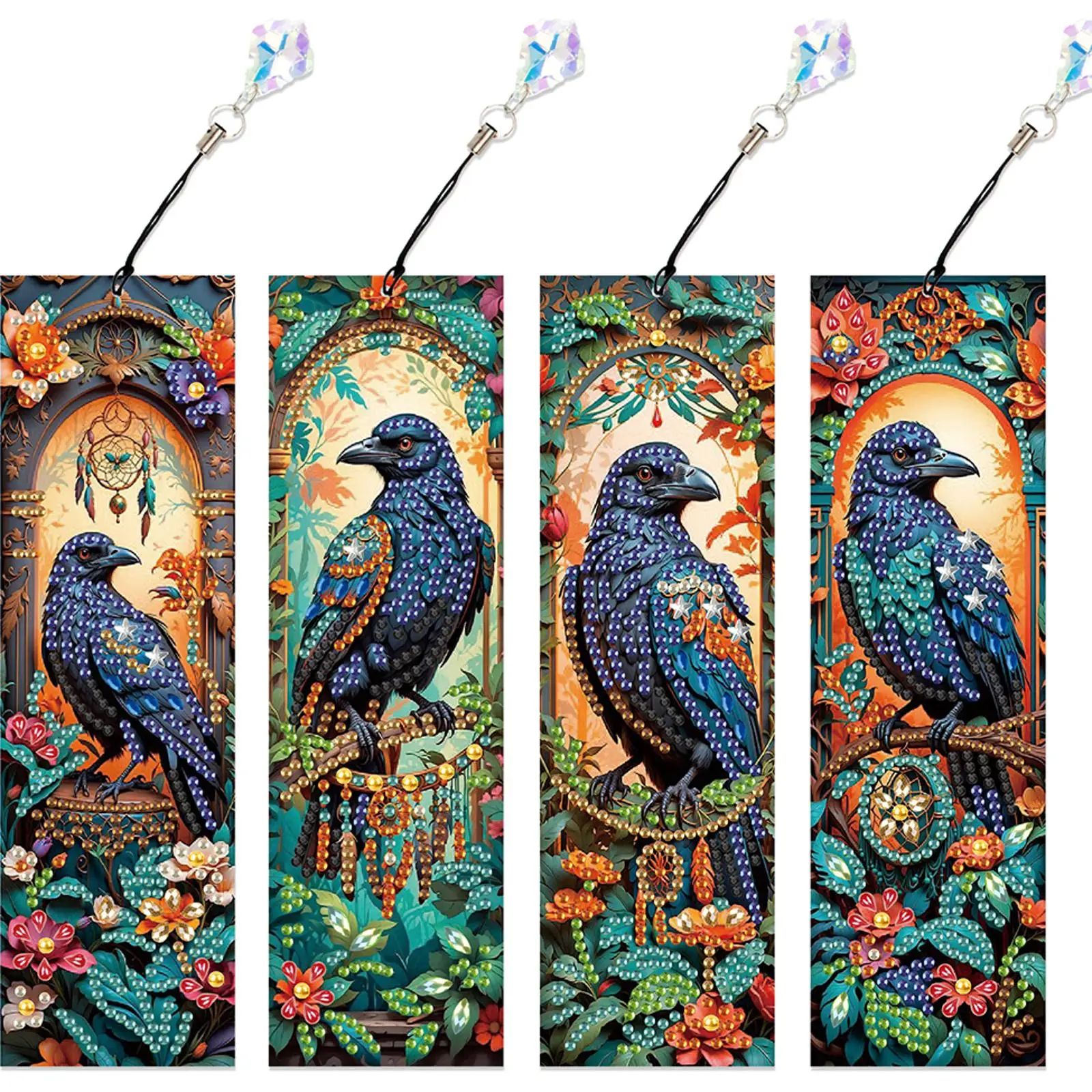 

Набор из 4 закладок для книг с алмазной мозаикой неправильной формы, сделай сам, подарок для любителей книг, товары для творчества