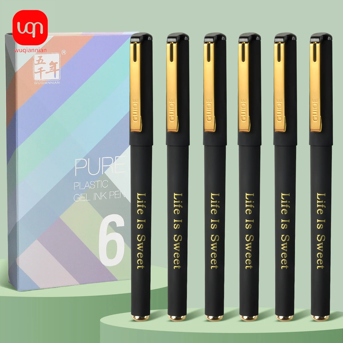 3/6pcs 0.7MM Medium Fine Refillable Black Ink BallPiont Gel Pens with Grip Stick for Seal, Writing, Journal, Office Supplies