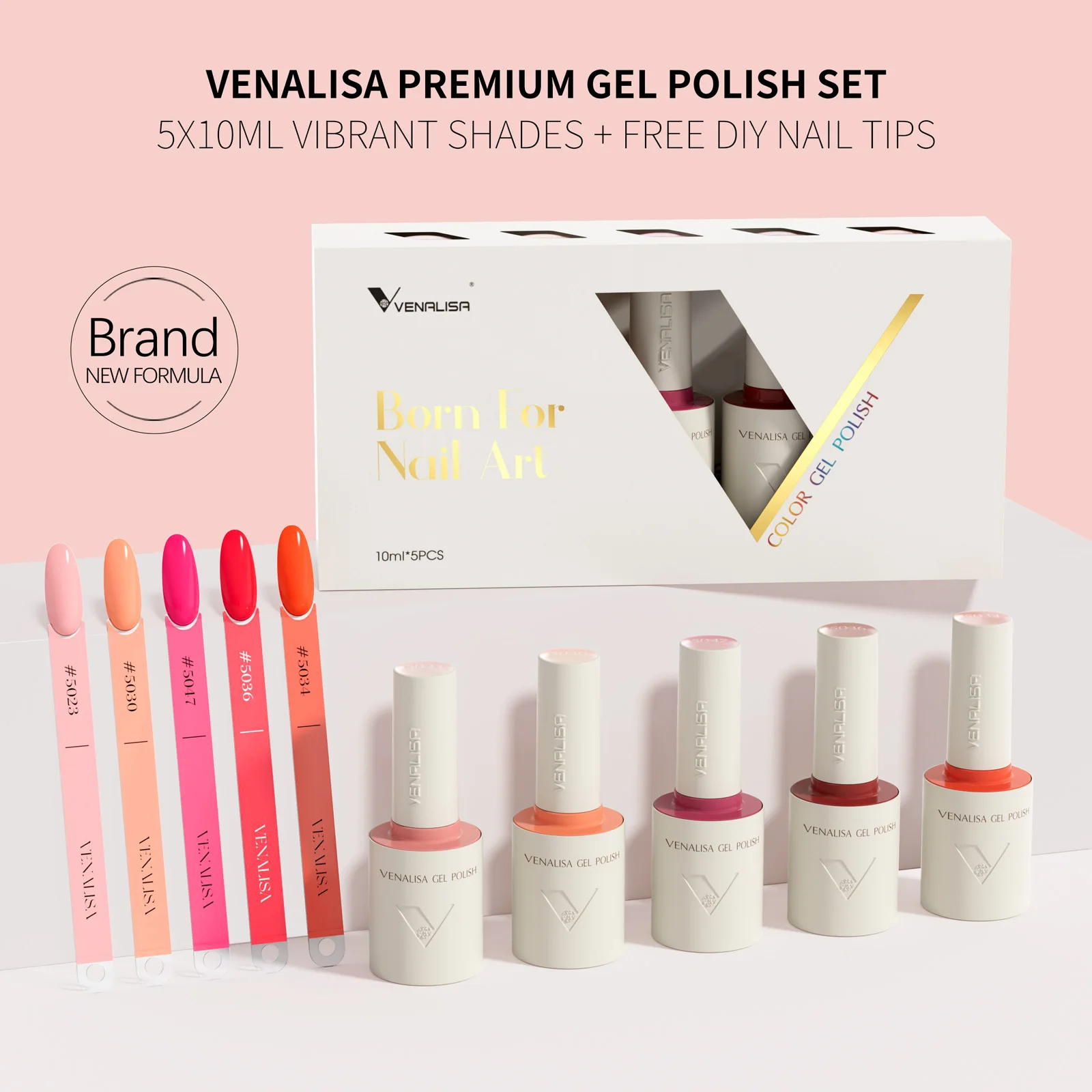 2/3/5 stücke Venalisa 10 ml Gel Kit Farbe Nagel Gel Polnisch Mit Nagel Tipps Set Hema/TPO Kostenloser Diamant Top Soak Off UV LED Nagel Gel – Detail 12