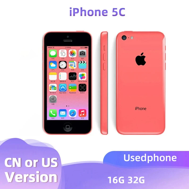 Apple iPhone 5C 3G Smartphone 4.0 Display Dual Core CellPhone GPS IOS Good condition used phone