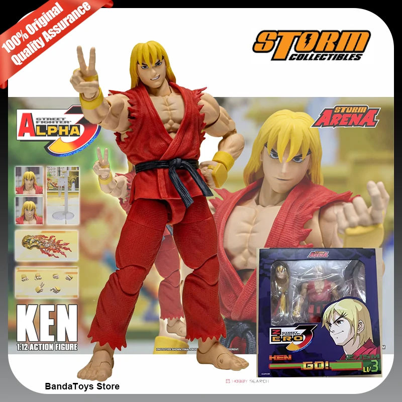 En Stock, 100% coleccionables originales de Storm, Ken Street Fighter Alpha 3 Storm Arena Ryu 1/12, juguetes de colección de acción de Anime