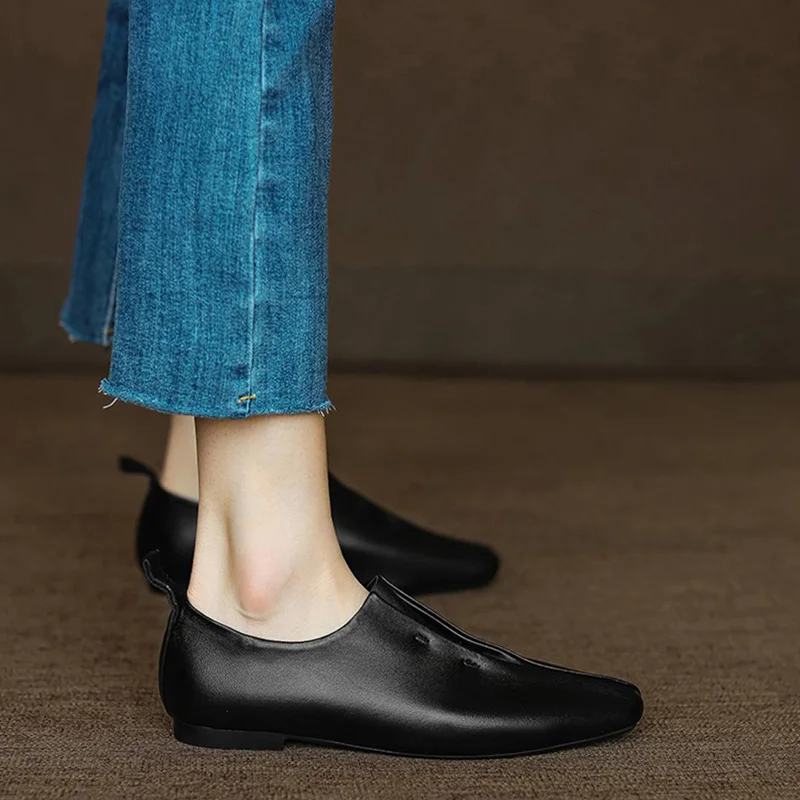 Women's Loafers Luxury Artificial Leather Casual Outdoor Fashion Moccasins Flats Spring Autumn Beige Comfortable Shoes For Women view 4