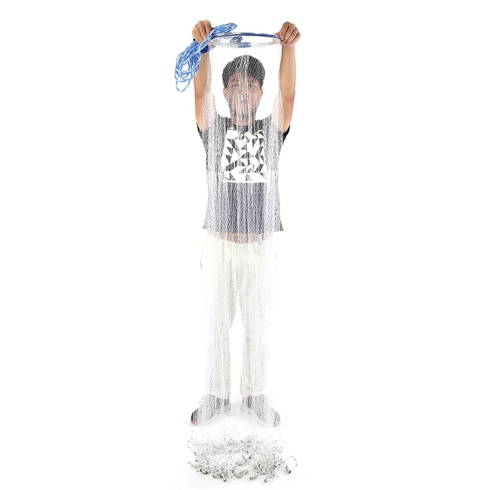 

Ameracan Fishing Net Outdoor Nylon Monofilament Cast Hand Throw Fishing Mesh Net