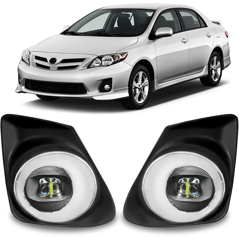 

Светодиодные противотуманные фары для Toyota Corolla 2011 2012 2013, бампер, противотуманная фара в сборе, сертифицированный DOT, IP67, водонепроницаемый
