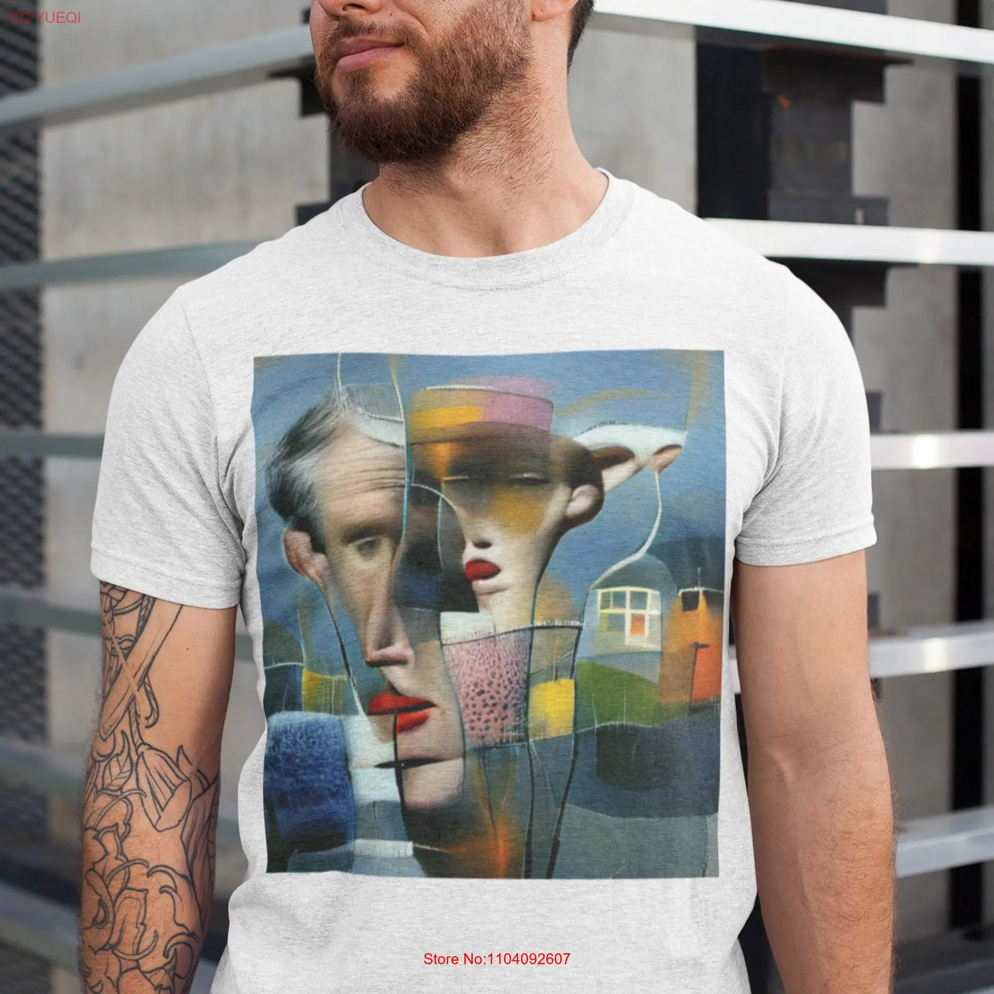 Steampunk Feeling Cubist T Shirt long or short sleeves