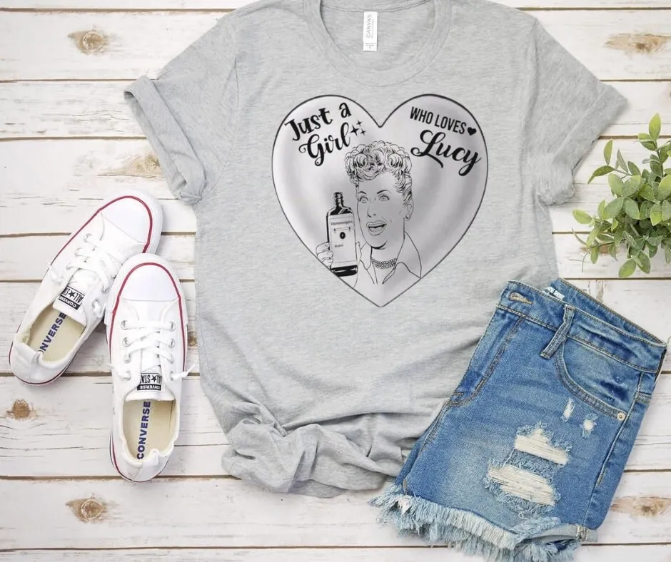 Just A Girl Who Loves Lucy I Love T Shirt For Mom Ricardo Mother'S Day Women'S Vintage Lucille Ball