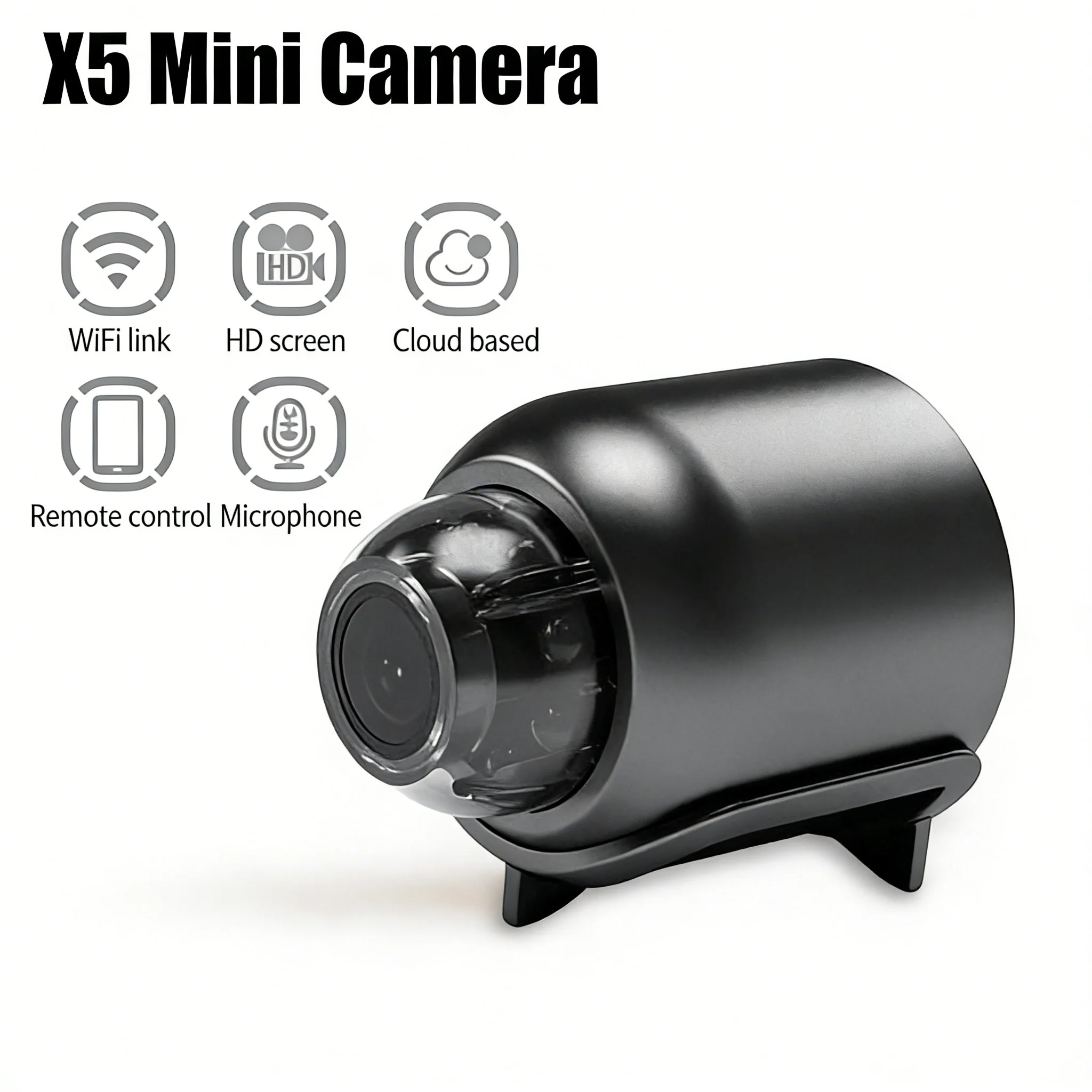 Câmera Mini X5 HD WiFi Monitor de Bebê Câmera de Vigilância de Segurança Interna Gravador de Áudio e Vídeo IP — foto 2