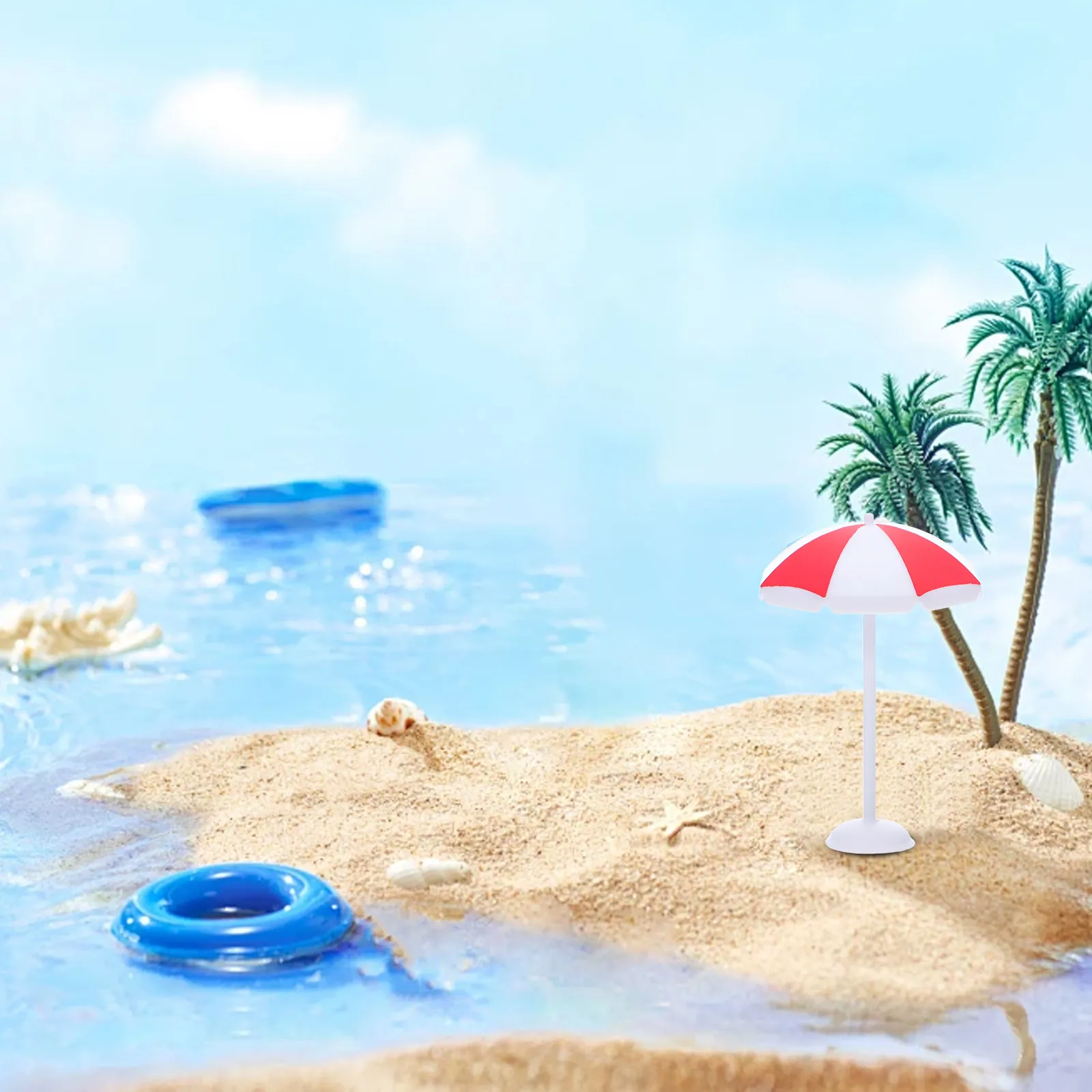 

Набор из 8 миниатюрных пляжных зонтов для кукольного домика, для поделок, фотосъемки, аквариумов, террариумов, бонсай и ландшафтного дизайна