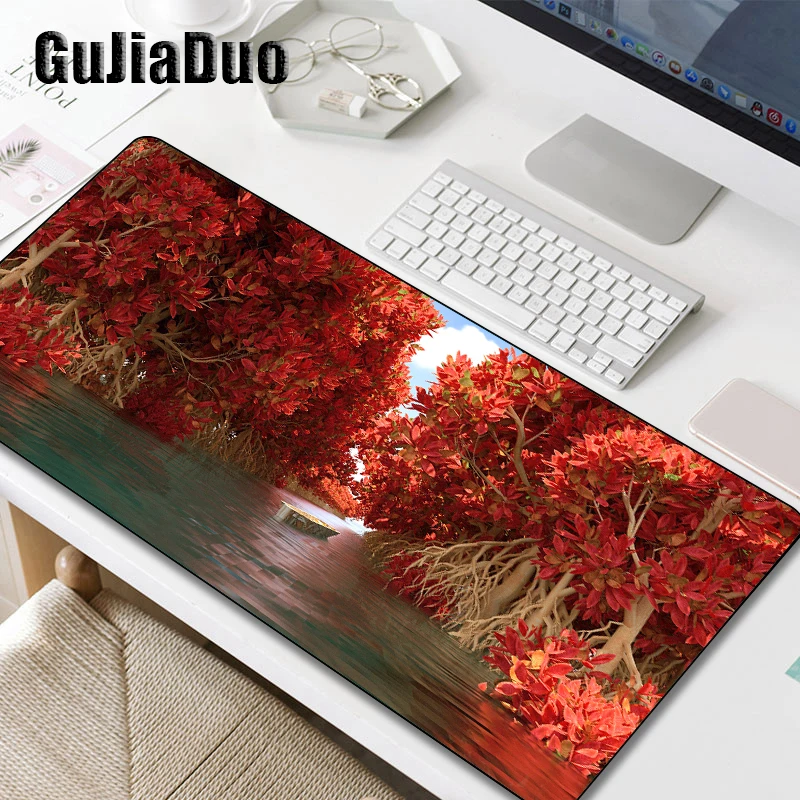 

GuJiaDuo Fantasy Landscape Mouse Pad XXL Notebook Keyboard Table Pad PC Non-slip Scenery Art Mousepad Stuff Accessories Carpet