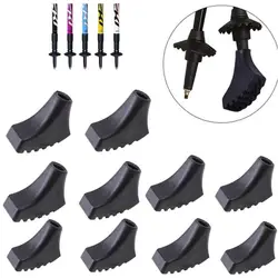 5pcs/10pcs/20pcs Nordic Walking Pole Trekking Pole Tip Protectors Rubber Pads Buffer Replacement Tips End For Hiking Stick