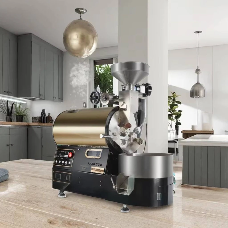 

China-made Roasting Machine For Sale, Mini 2kg Small Gas Coffee Roaster Electromagnetic Drum Frying Machine Nut Oven