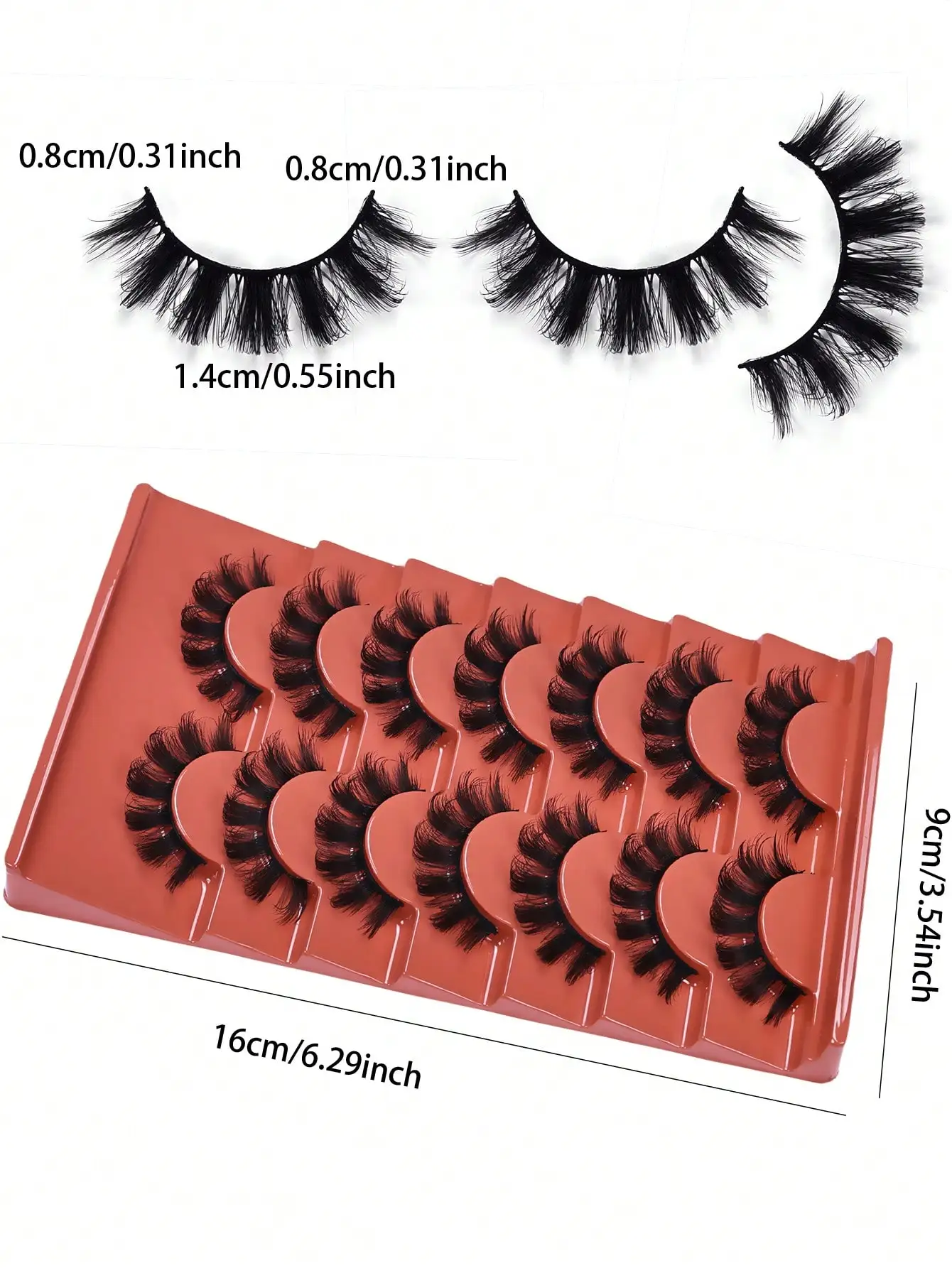 7 Paar Flauschige Falsche Wimpern Volle Wispy Wimpern 8D Volumen Lockige Künstliche Wimpern Multipack – Detail 4