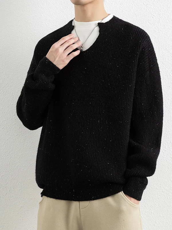 

Теплый вязаный свитер для мальчиков, не скатывающийся, в университетском стиле, верхняя одежда для подростков, модный пуловер с длинным рукавом и круглым вырезом, не образующий катышки, без ворса.