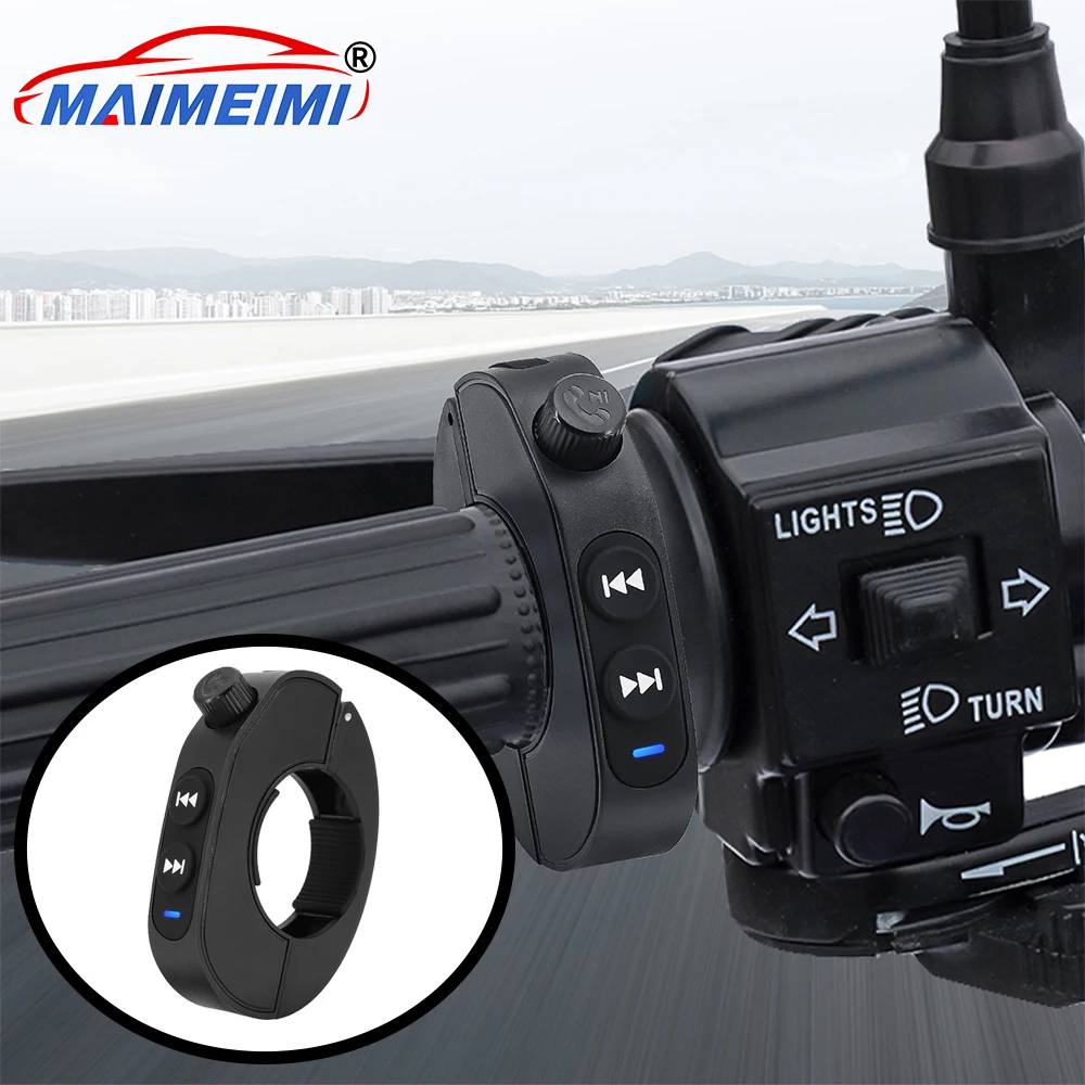 Motorcycle Handlebar Control Bluetooth-compatible Wireless Hands-free Calls Remote Control Waterproof Bike Handlebar Media