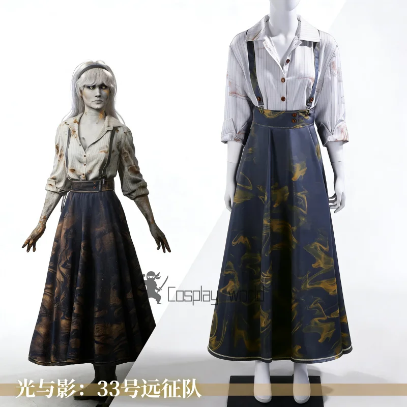 

Новая игра Clair Obscur: Экспедиция 33, карнавальный костюм, униформа Клары, Хэллоуин, карнавал, вечеринка, Рождественская одежда для ролевых игр, одежда