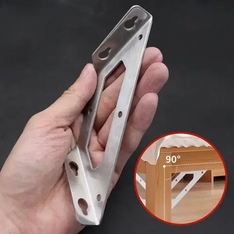 5.63-inch triangular support frame furniture bracket universal corner code fastener, suitable for tables, chairs, and beds