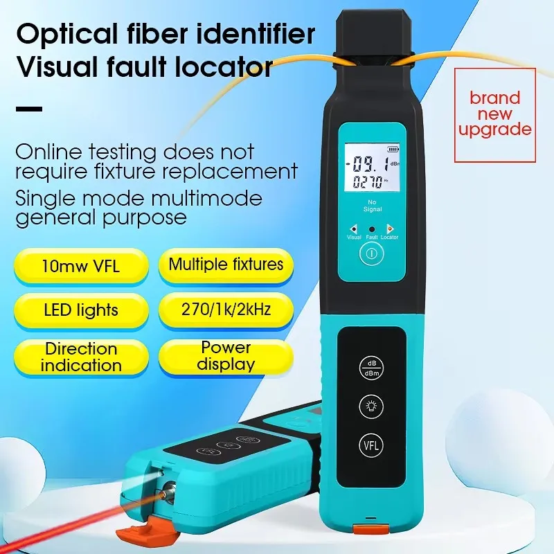 AUA-40 Fiber Optic Identifier Live Fiber Optical Identifier with Built in LED 10mwVisual Fault Locator 800-1700nm SM MM