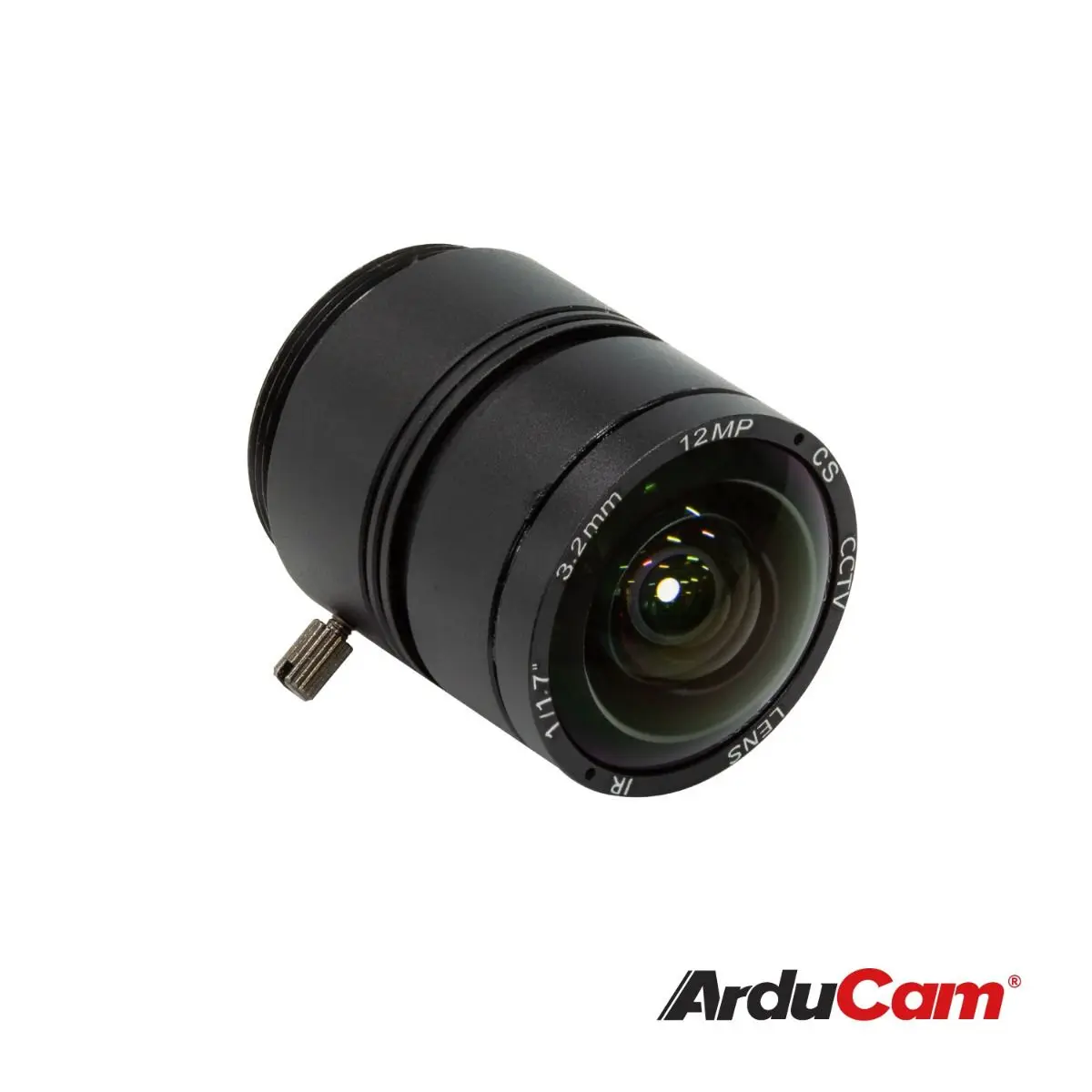 Arducam CS Lens for Raspberry Pi HQ Camera, 120 Degree Ultra Wide Angle CS-Mount Lens, 3.2mm Focal Length with Manual Focus