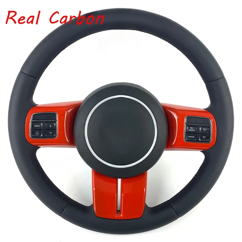 For Jeep Wrangler Grand Cherokee 2010-2024 Custom Carbon Fiber Steering Wheel
