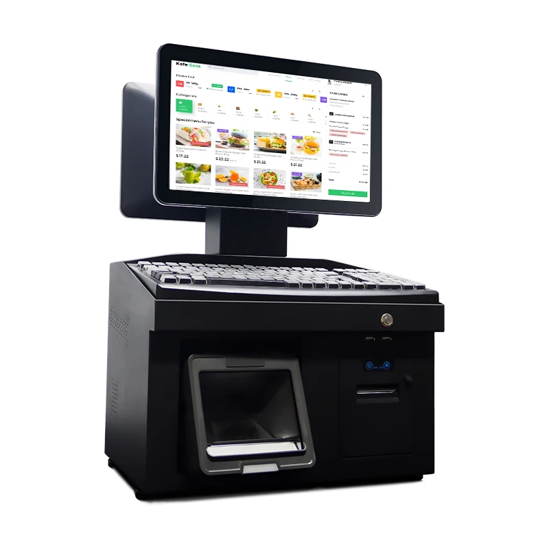

Dual Touch Screen Cash Drawer Android Cash Register All in One Pos System Keyboard