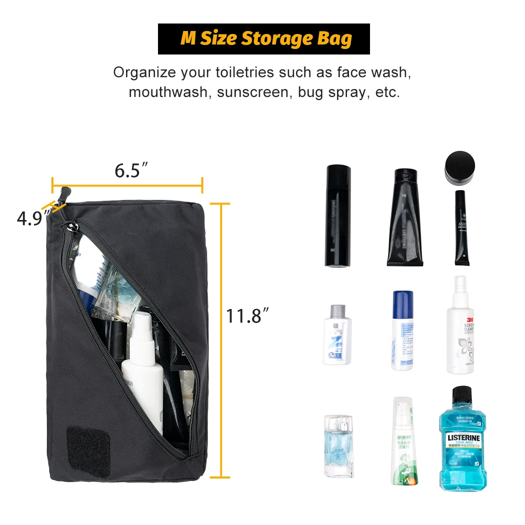 IDOGEAR Tactical Accessory Pouch 3PCS Zipper EDC Pouch Tool Storage Bag Camo  35101