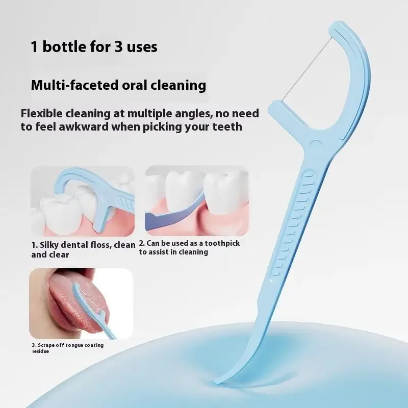 

50/80/100 шт., одноразовая зубная нить с бантом, портативная зубочистка для чистки полости рта, нить для ручной клади, уход за полостью рта для взрослых