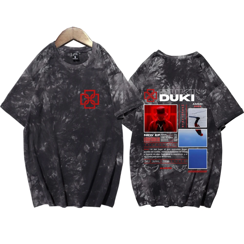 Duki Rapper Tie Dye Shirts Duki Merch Fan Gift Summer Casual T-shirt