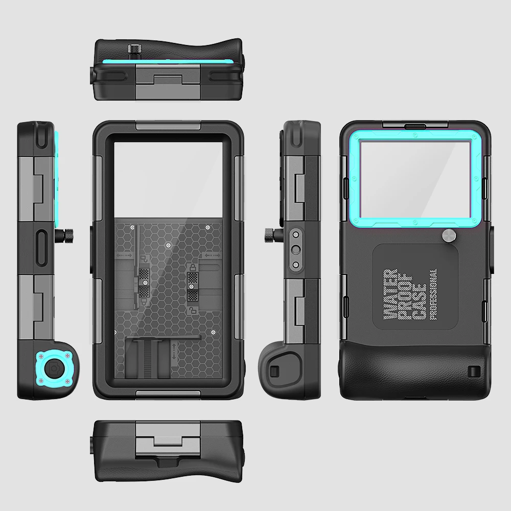 Shellbox Nieuw geüpgradede veelkleurige IP68 standaard 15M/50ft duiken/zwemmen fotografie professionele duiken waterdichte telefoonhoes