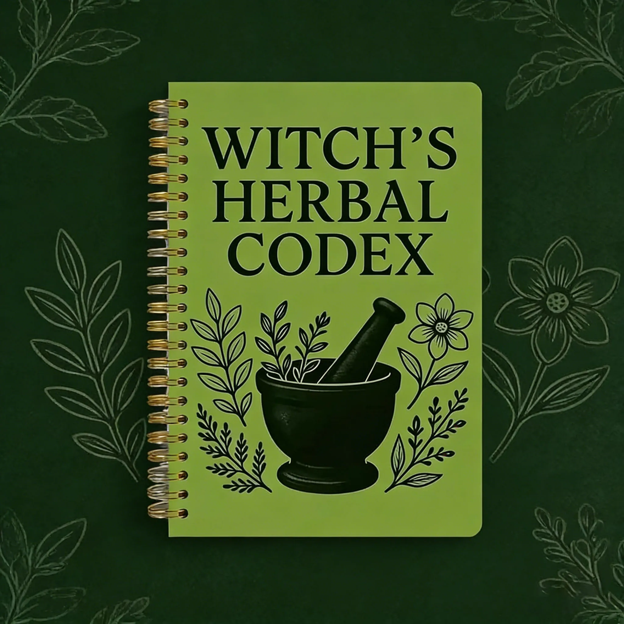 

Кодекс ведьминских трав: Магическое руководство по растениям, оккультная энциклопедия для паганских колдовских практик, блокнот для записей, здоровье, фитнес, образ жизни
