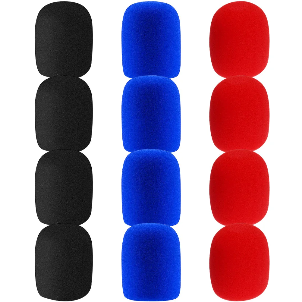 

12 Pcs Windproof Sponge Cover Covers Handheld Windscreen Microphone for Microphones Cotton Muff Disposable