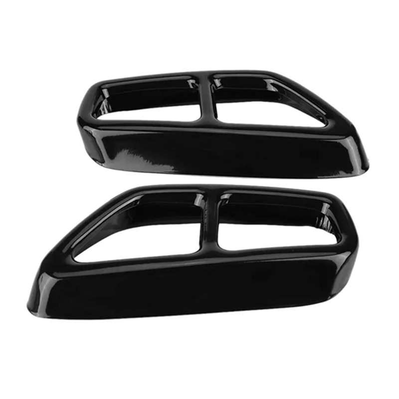 

2PCS Car ABS Black Exhaust Tailpipe Cover Trim Replacement Parts Accessories For BMW 5 Series G30 528Li 530Li 2017-2018