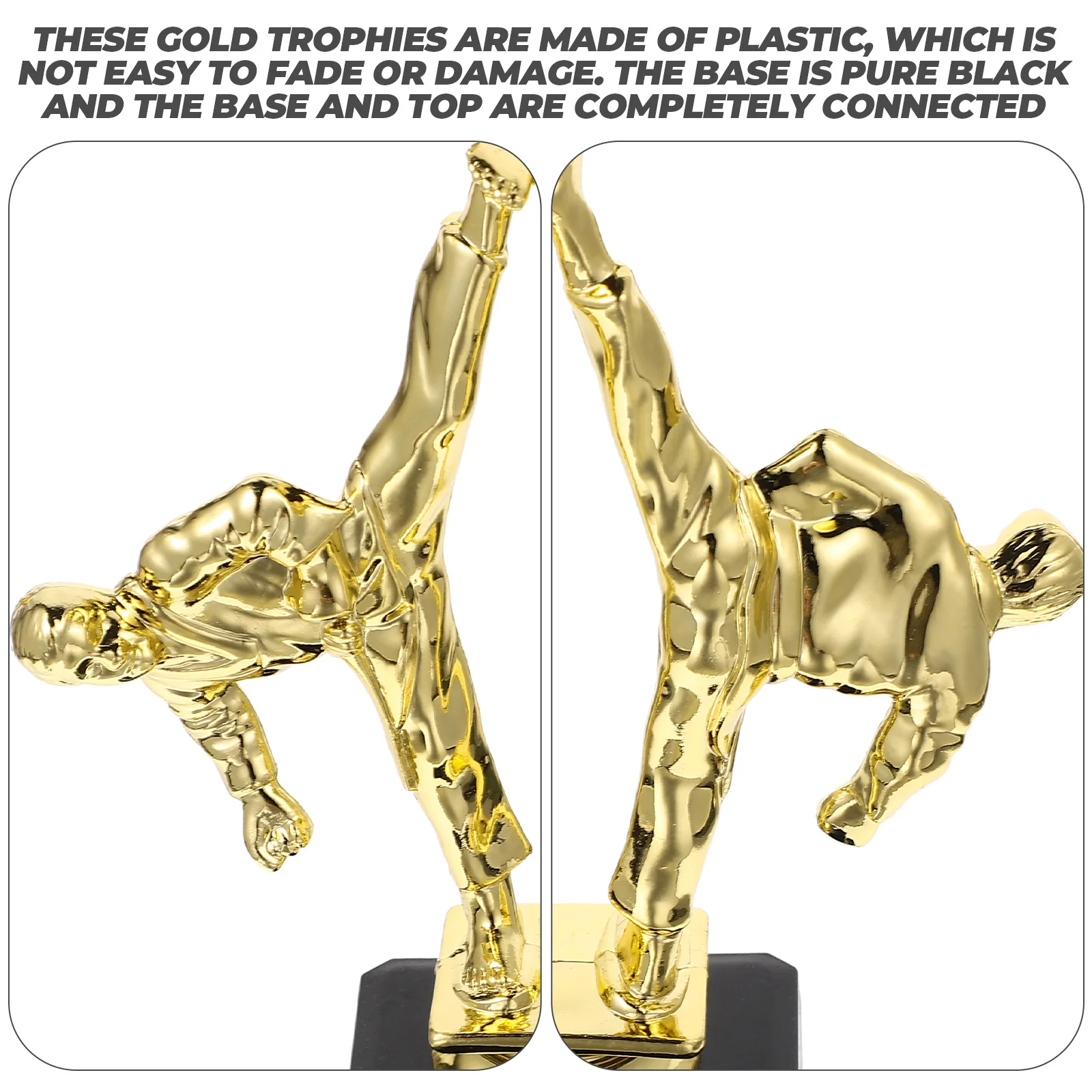 

Martial Move Taekwondo Trophy Bright Color Award for School Party Competition Ceremony Winner Appreciation Gift