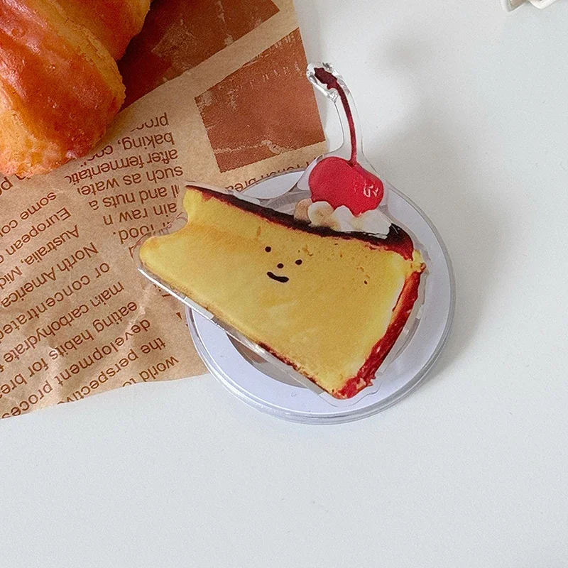 

Korean Cute Cartoon Cherry Cake Magnetic Holder Grip Tok Griptok Phone Stand Holder Support for IPhone for Pad Magsafe Smart Tok