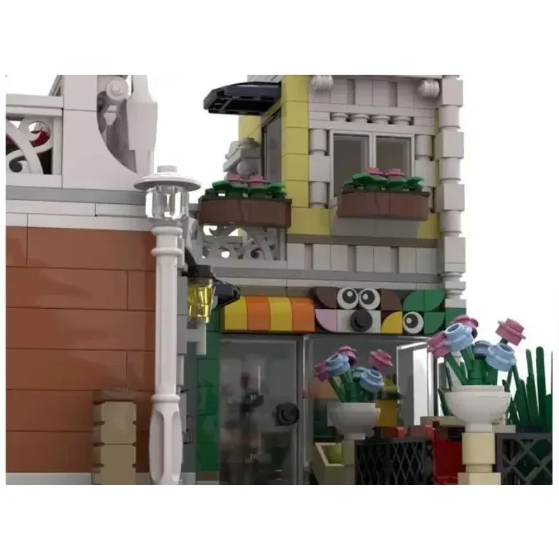 Moc Bouwsteen Restaurant & Dierenwinkel Model Technologie Baksteen DIY Assemblage Modulair Stad Street View Speelgoed Voor