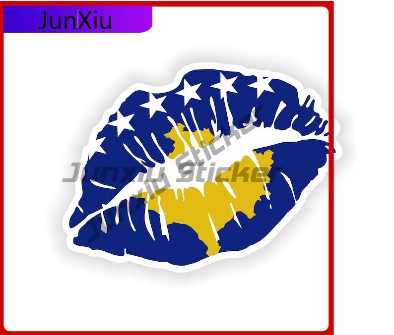 

Lips Kosovo Stylish Bumper Weatherproof Decal Decoration Personalized Stickers Sticker Trendy Boat Funny Bumper Durable Vinyl