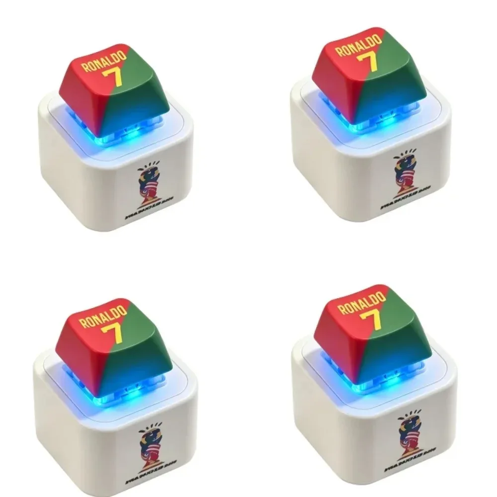 2026 New CreativeKey Pendant Siu Press-and-Squeeze Stress-Relief Keyboard Sound-Emitting and Light-Up Keychain Gift Anime