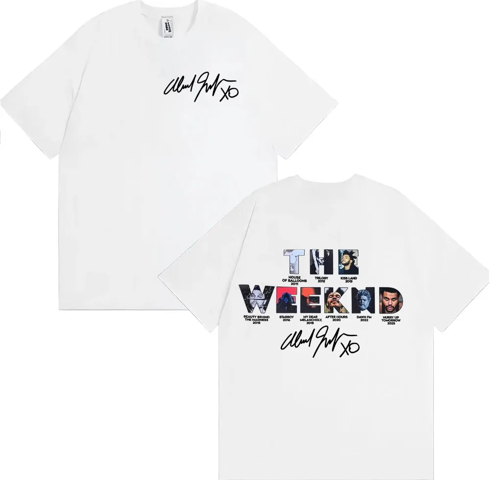 The Weeknd Hurry Up Tomorrow 앨범 커버 2025 T 셔츠 남성 의류 하이 스트리트 반소매 티셔츠 유니섹스 셔츠