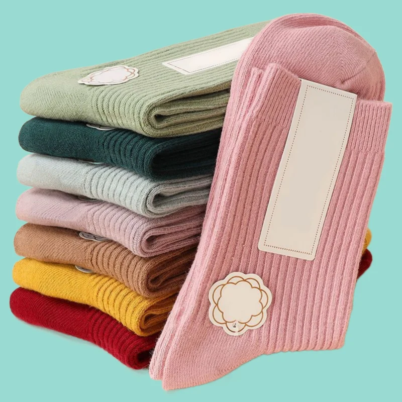 Chaussettes mi-longues respirantes et épaisses pour femmes, résistantes, ne se décolorent pas, chaudes, décontractées, 5/10 paires