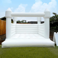 large Inflatable White Bouncer House Adult Combo With Water Slide Custom White Inflatable Bounce Castle